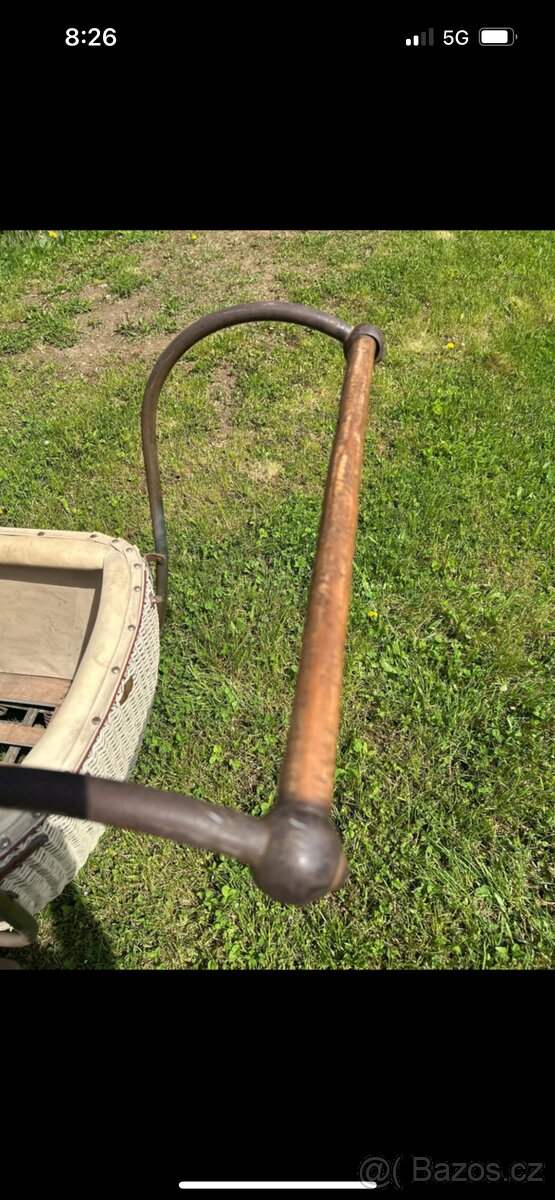 Starožitný kočárek perak - 6