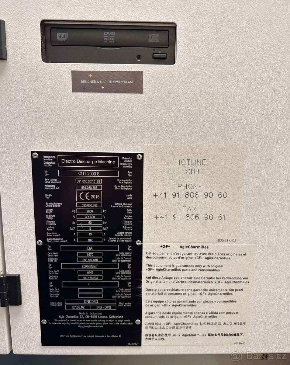 Drátová řezačka AGIE CHARMILLES CUT 2000 S + příslušenství - 6
