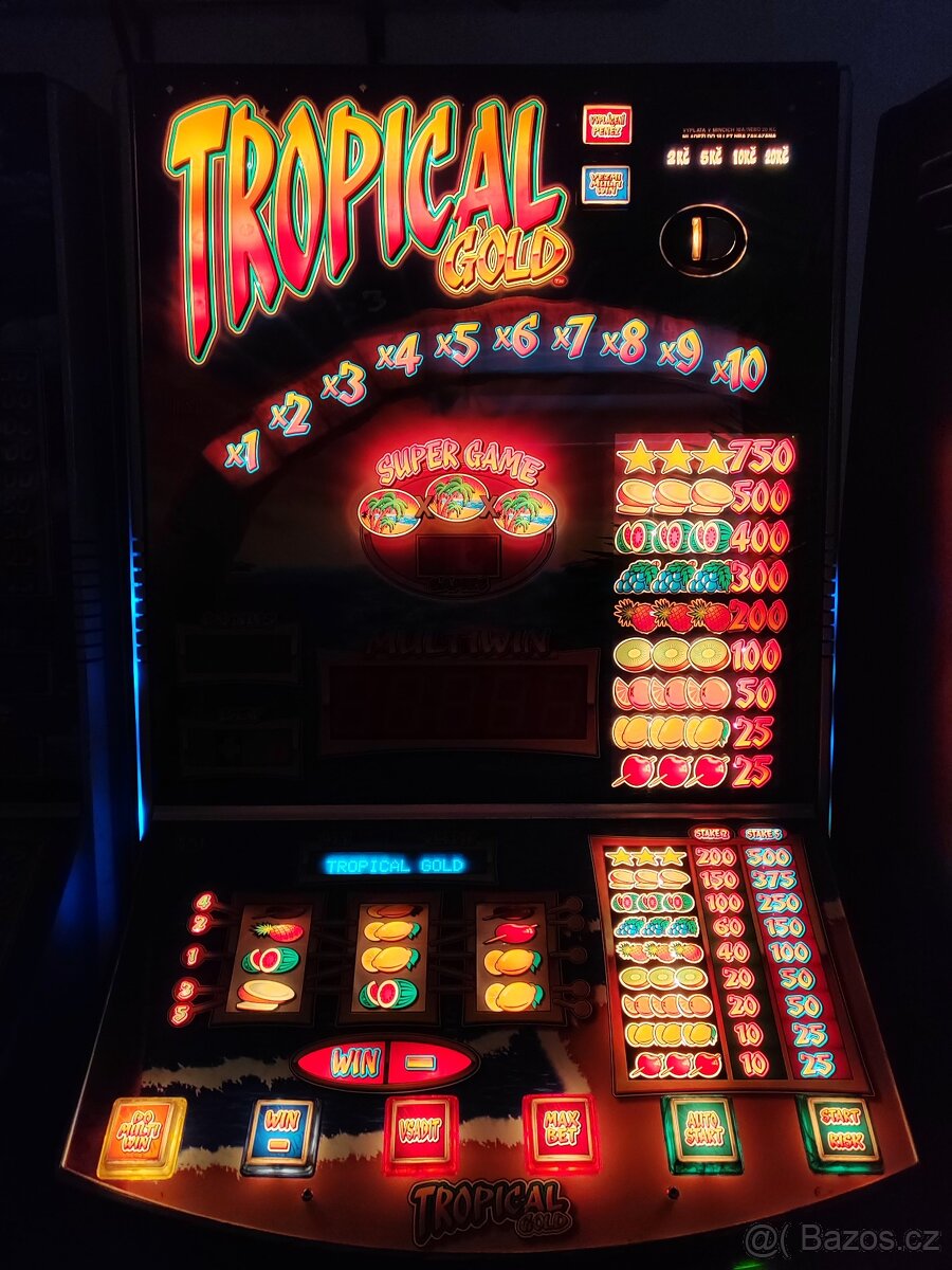 Retro herní (výherní) automat Tropical Gold+klíče TOP - 6