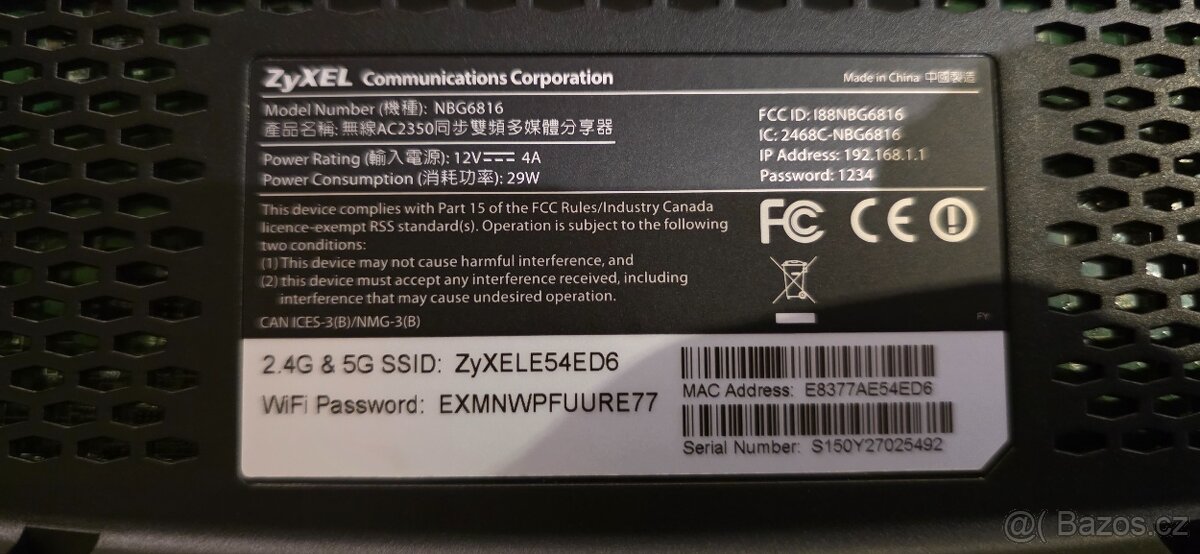 Wifi router Zyxel ARMOR Z1 AC2350 - 6