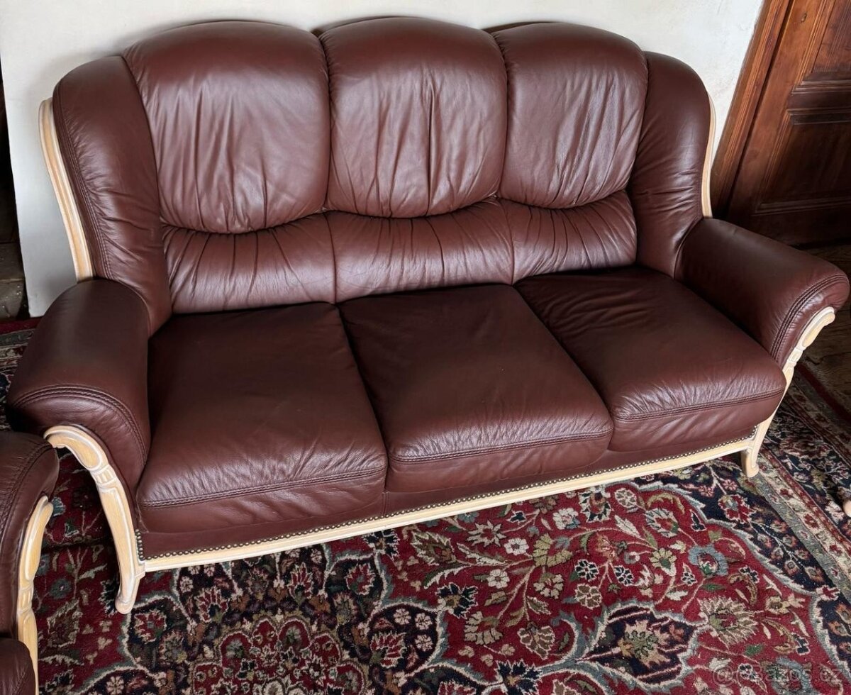 Luxusní italská kožená sedací souprava 3+1+1, 4334 - 6