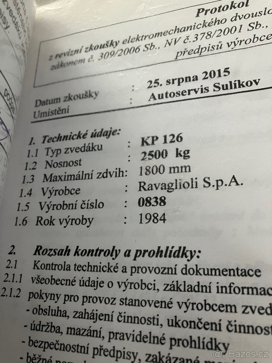 Dvousloupový zvedák Ravaglioli - 6