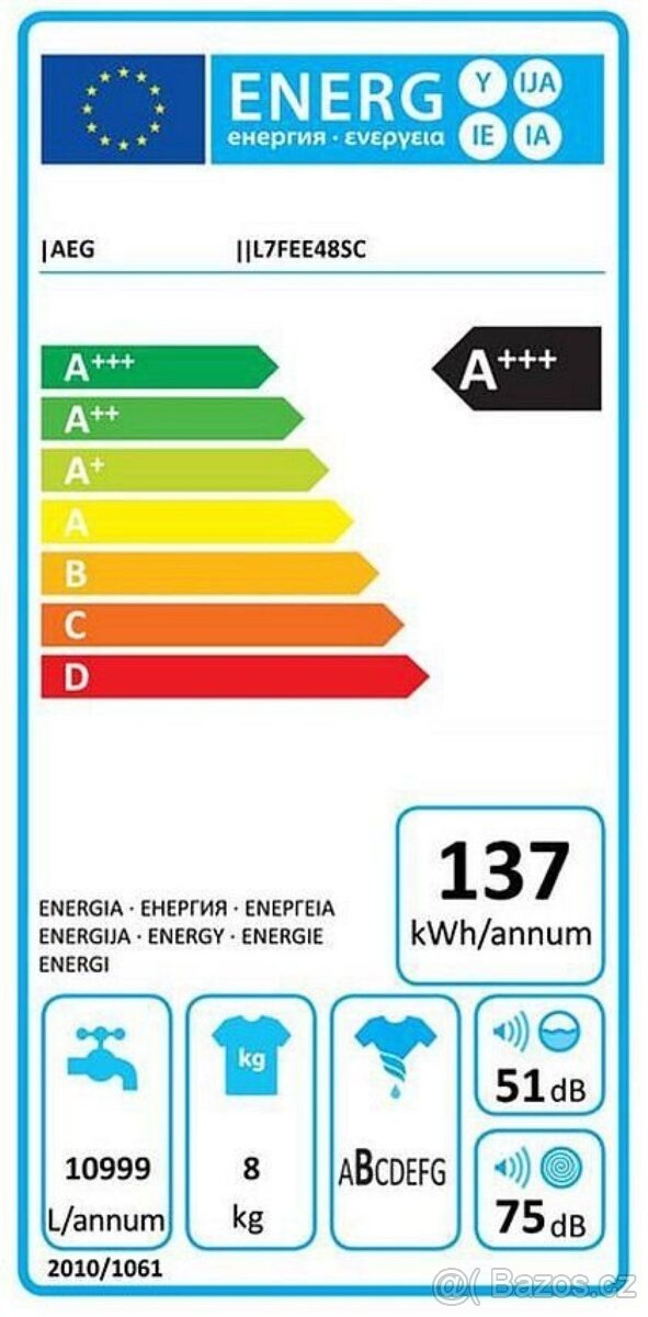 Pračka AEG A+++ 8 kg 1400 ot./min. ZÁRUKA - 6