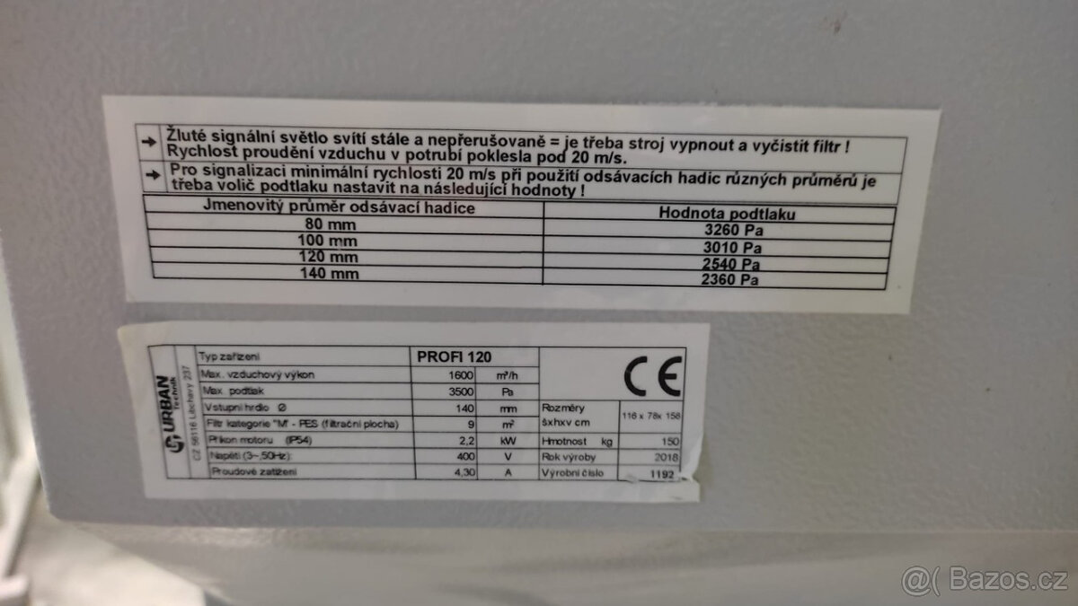 Odsavací zařízení PROFI 120 (2 ks) - 6
