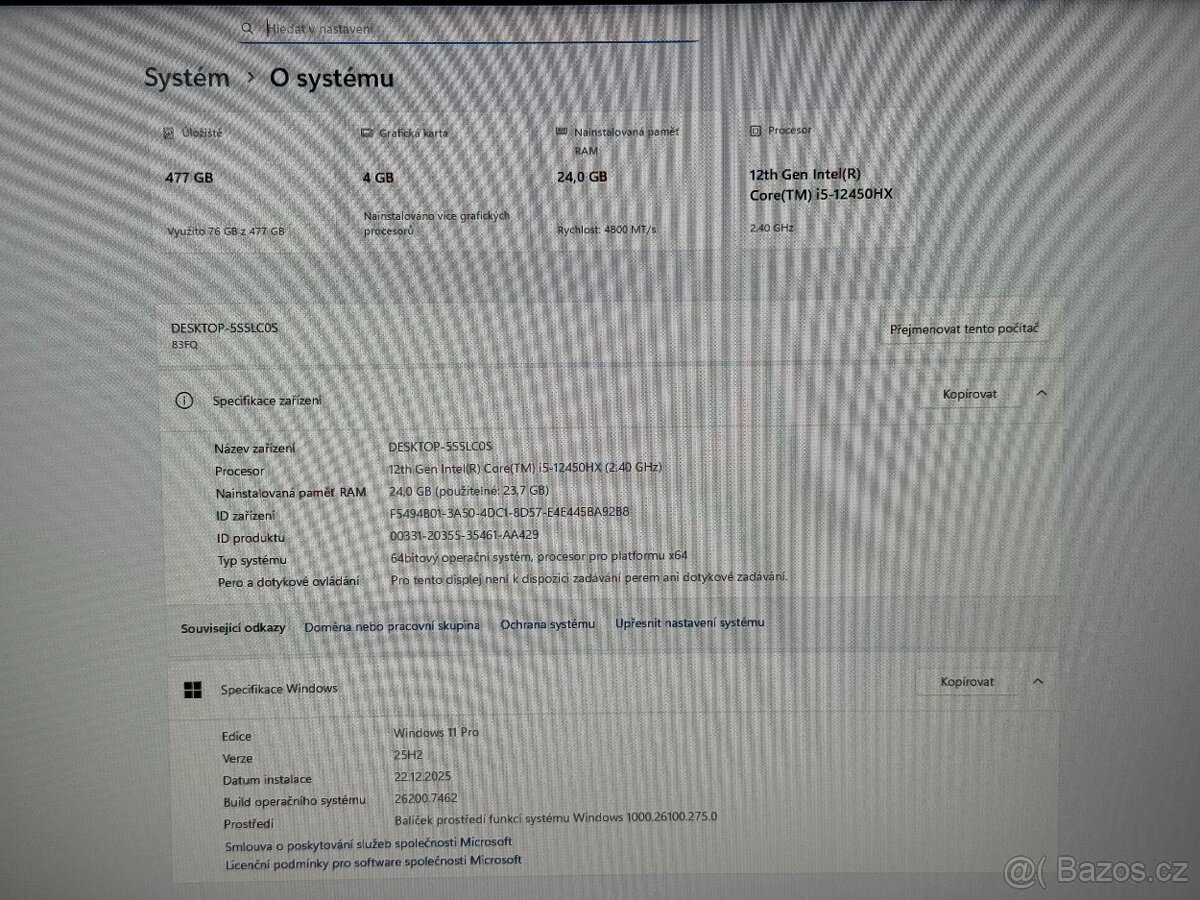 Lenovo LOQ 15IAX9I 15,6" FHD 144Hz 24G 512G Arc A530M DPH - 6