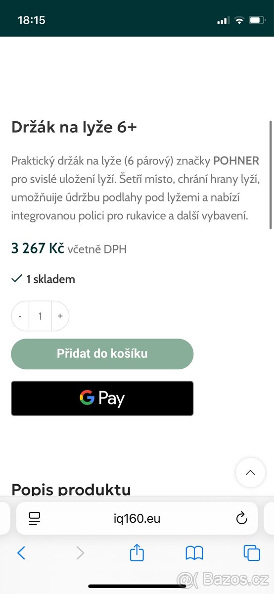 Držák pohner na 6 páru lyži nový - 6