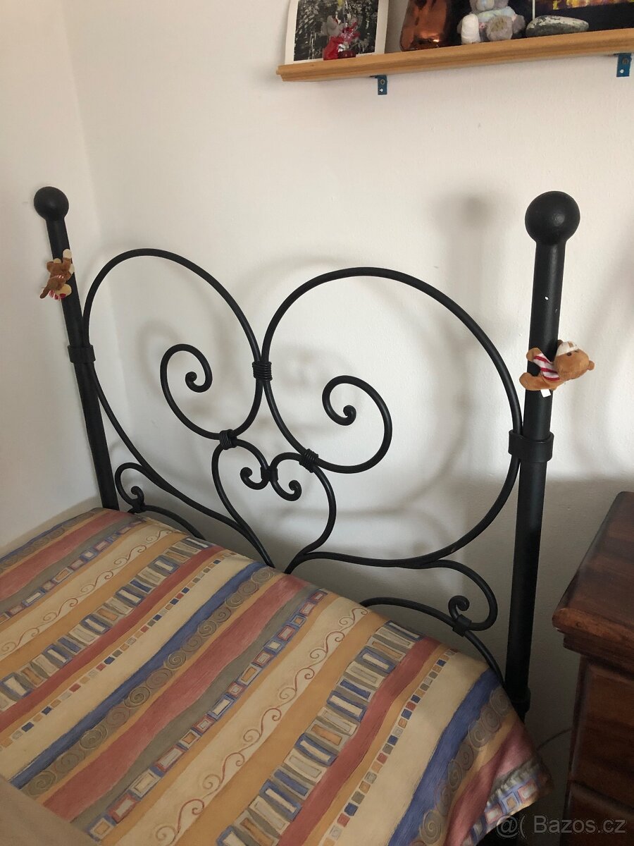 Kovaná/kovová postel 90X200, zakázková výroba - 6