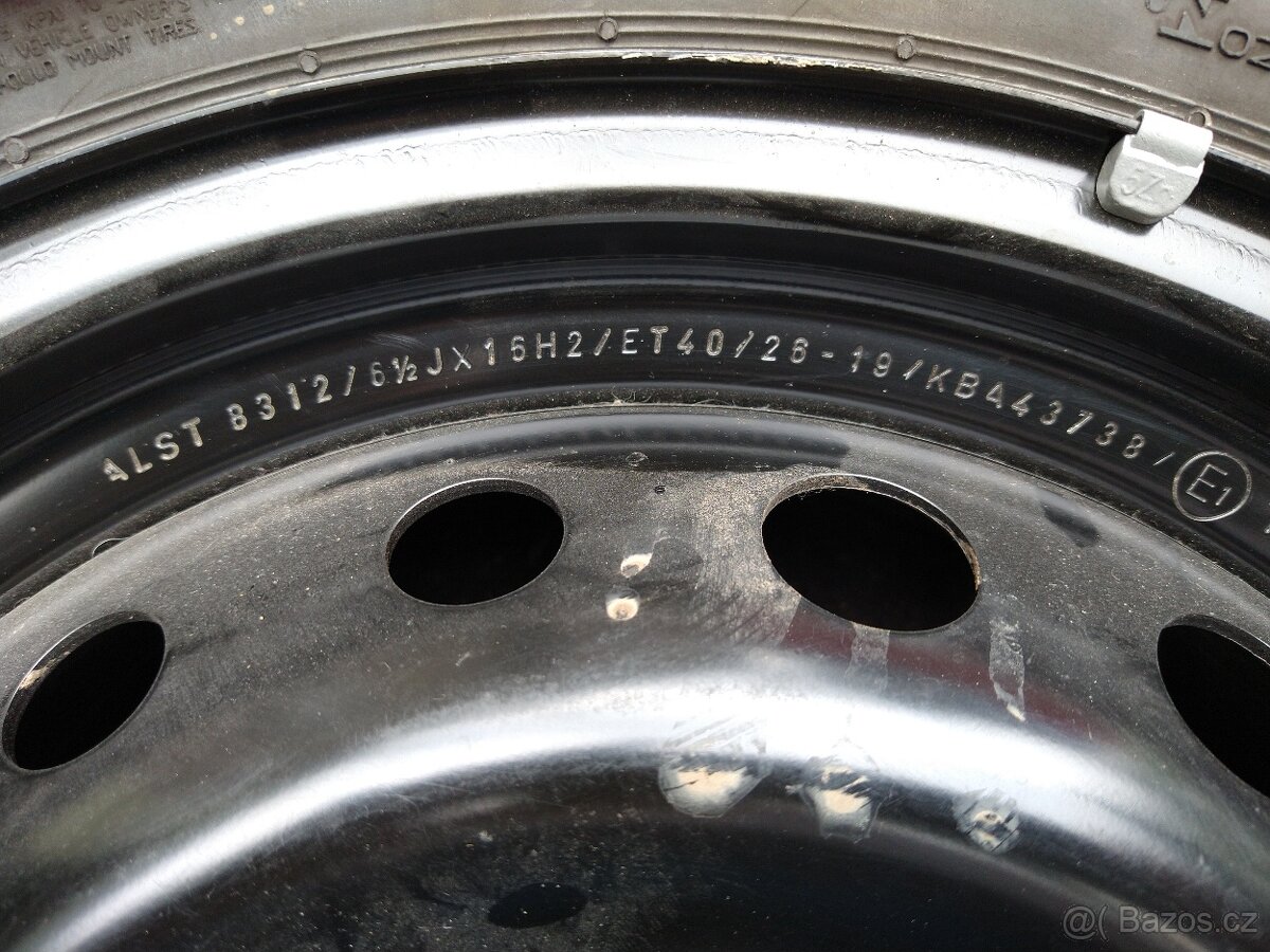 4x letní pneu Continental 195/55 R16 H + rezerva s diskem - 6