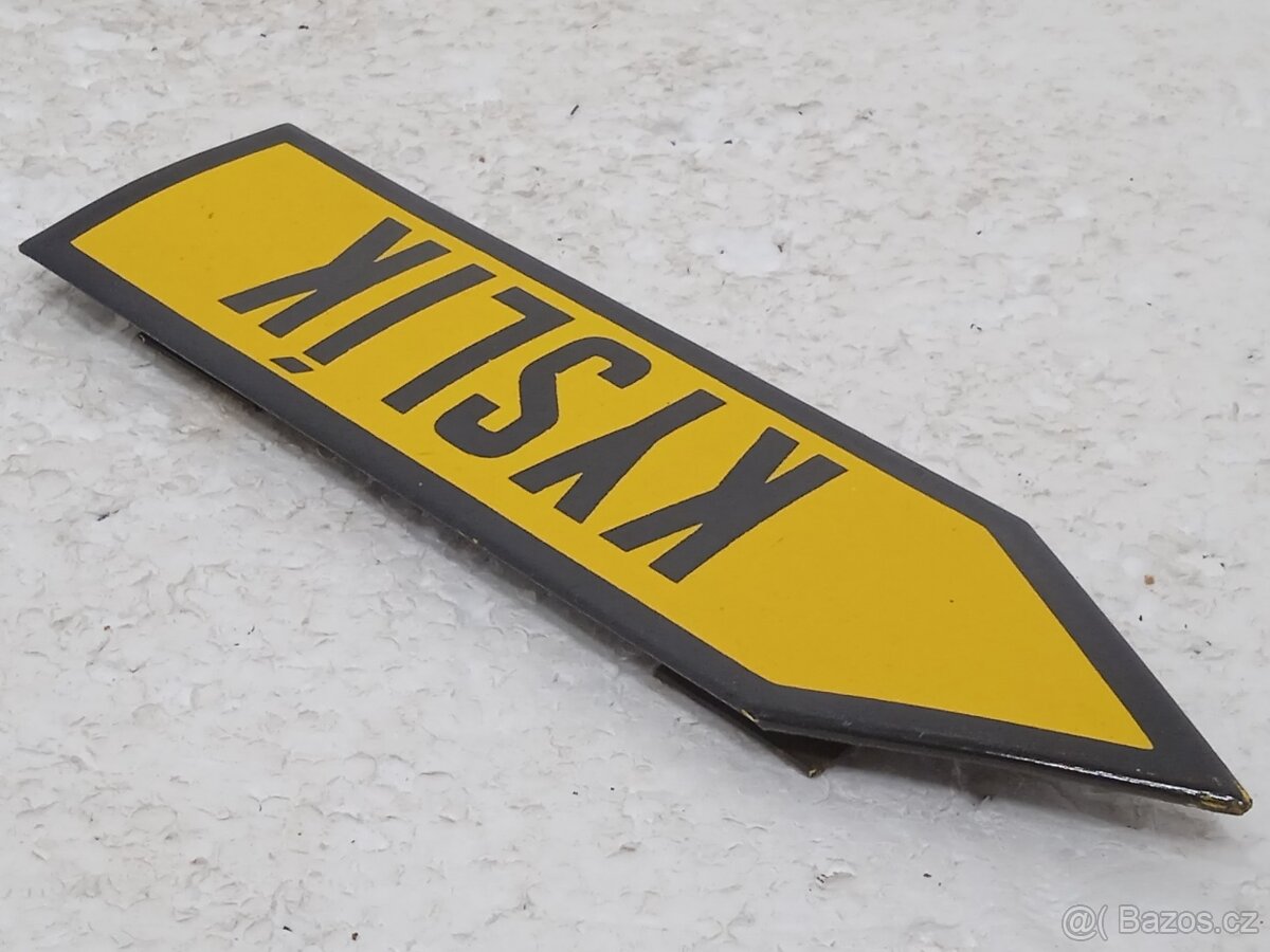KYSLÍK - Retro smaltovaná cedulka - 19cm - 6