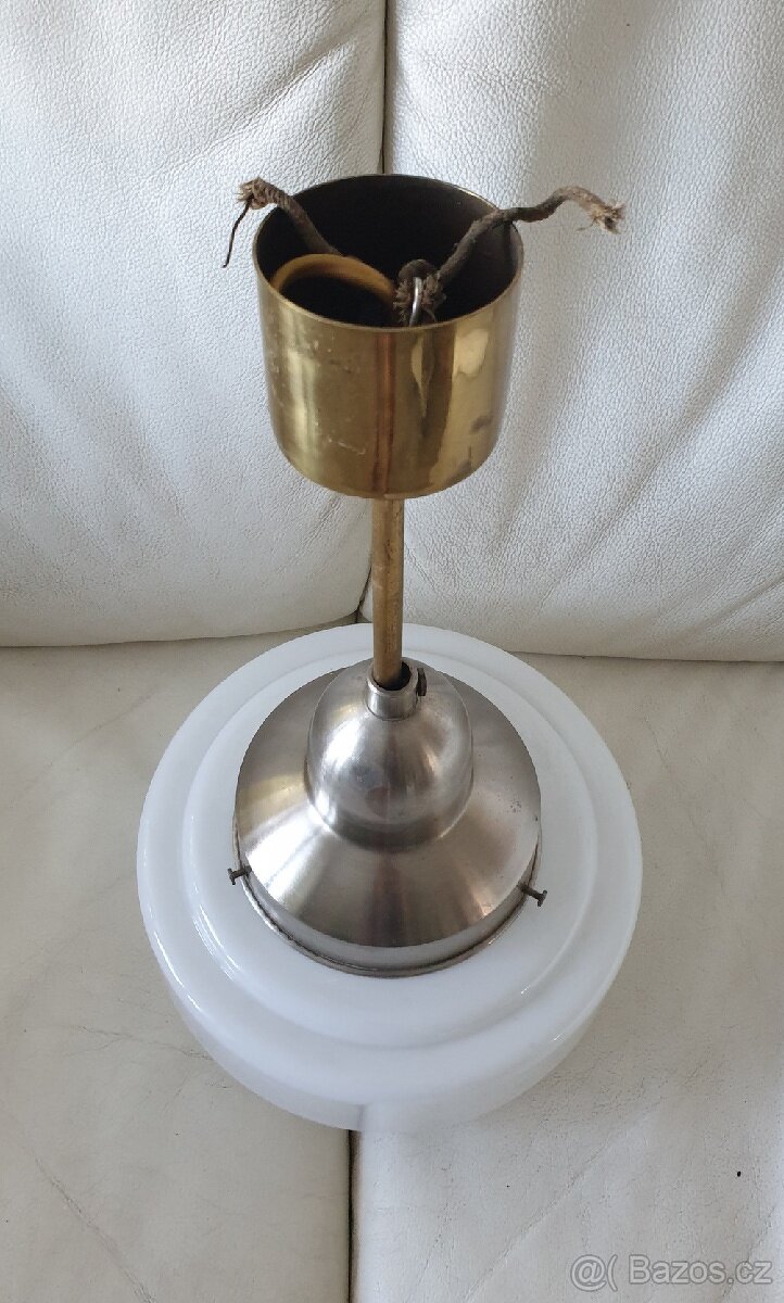 Retro lustr s bílým stínítkem - 6