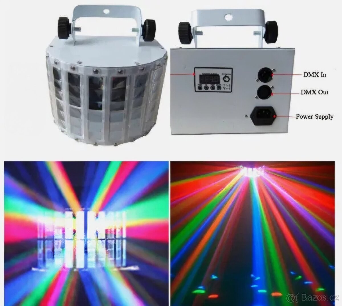 Lixada 24W RGBW DJ Párty světlo Projector, 6 kanálů, DMX 512 - 6