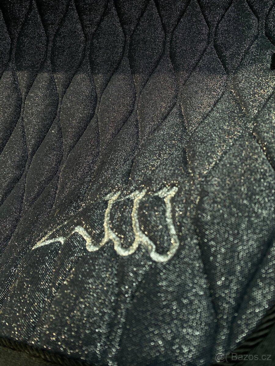 Krásná Podsedlová dečka EQUILINE diamac logo VS black-třpyt. - 6