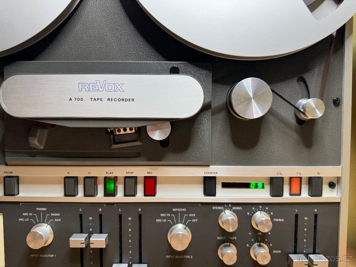 REVOX A700 - 2 TRACK 9,5, 19, 38 cm/s NAB - po renovaci - 6