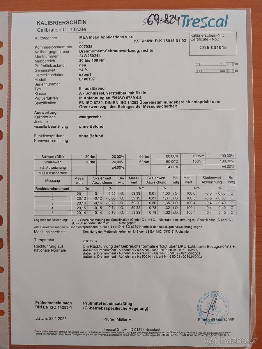 PRODÁME momentový klíč TONA - 6