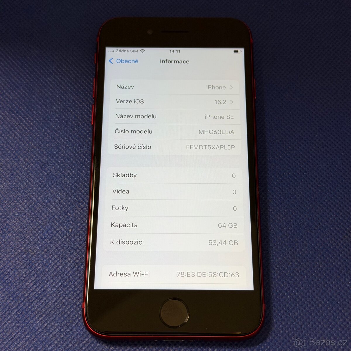 iPhone SE2020 64GB Red,nová baterie 100% - 6