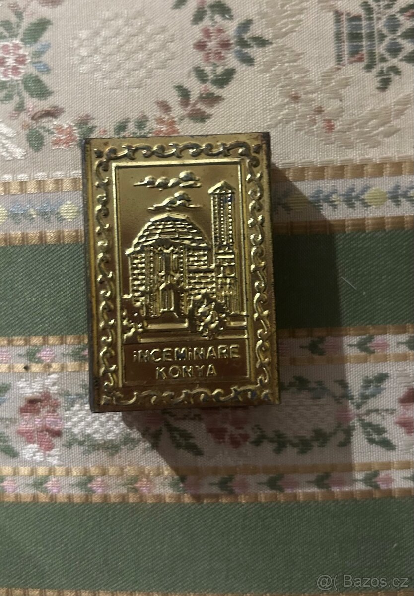 Mosazný nástěnný zápalkovník s obalem na zápalky - 6