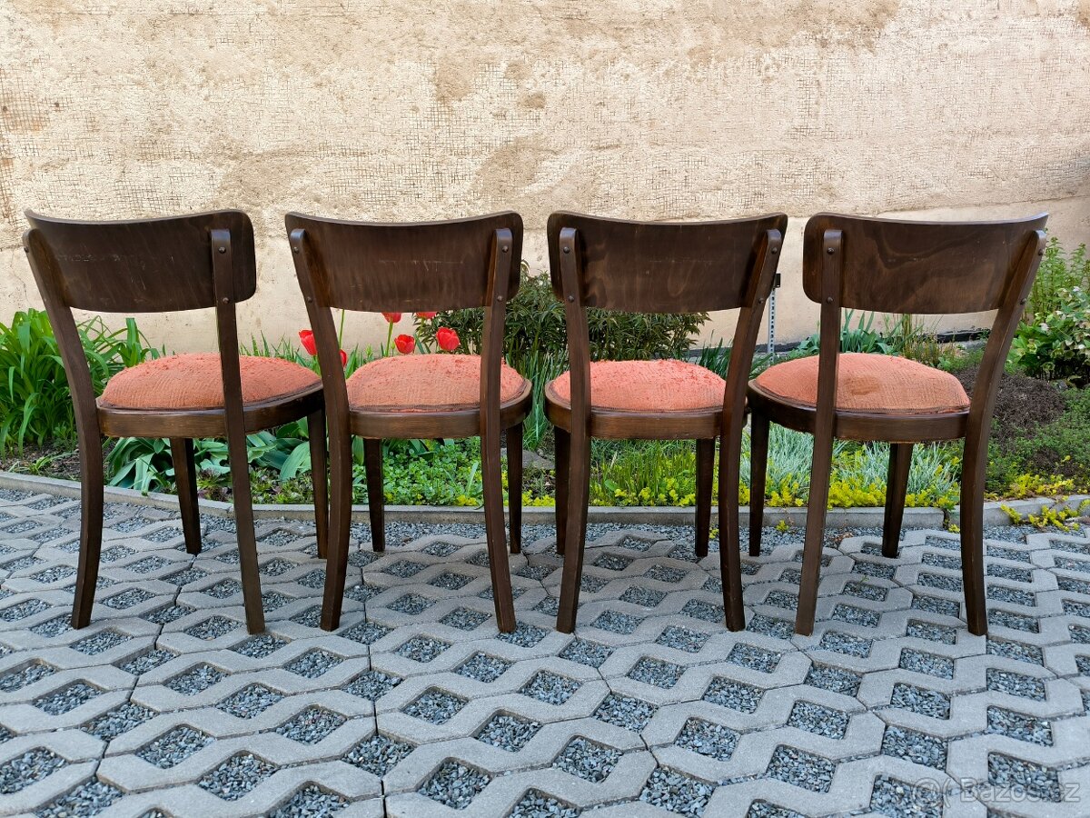 Starožitné Art Deco jídelní židle Thonet, 30. léta - 6