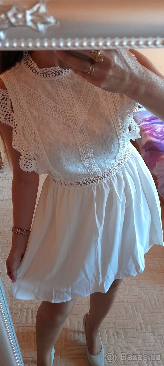 Dámské bílé krajkové letní šaty - NOVÉ - 6