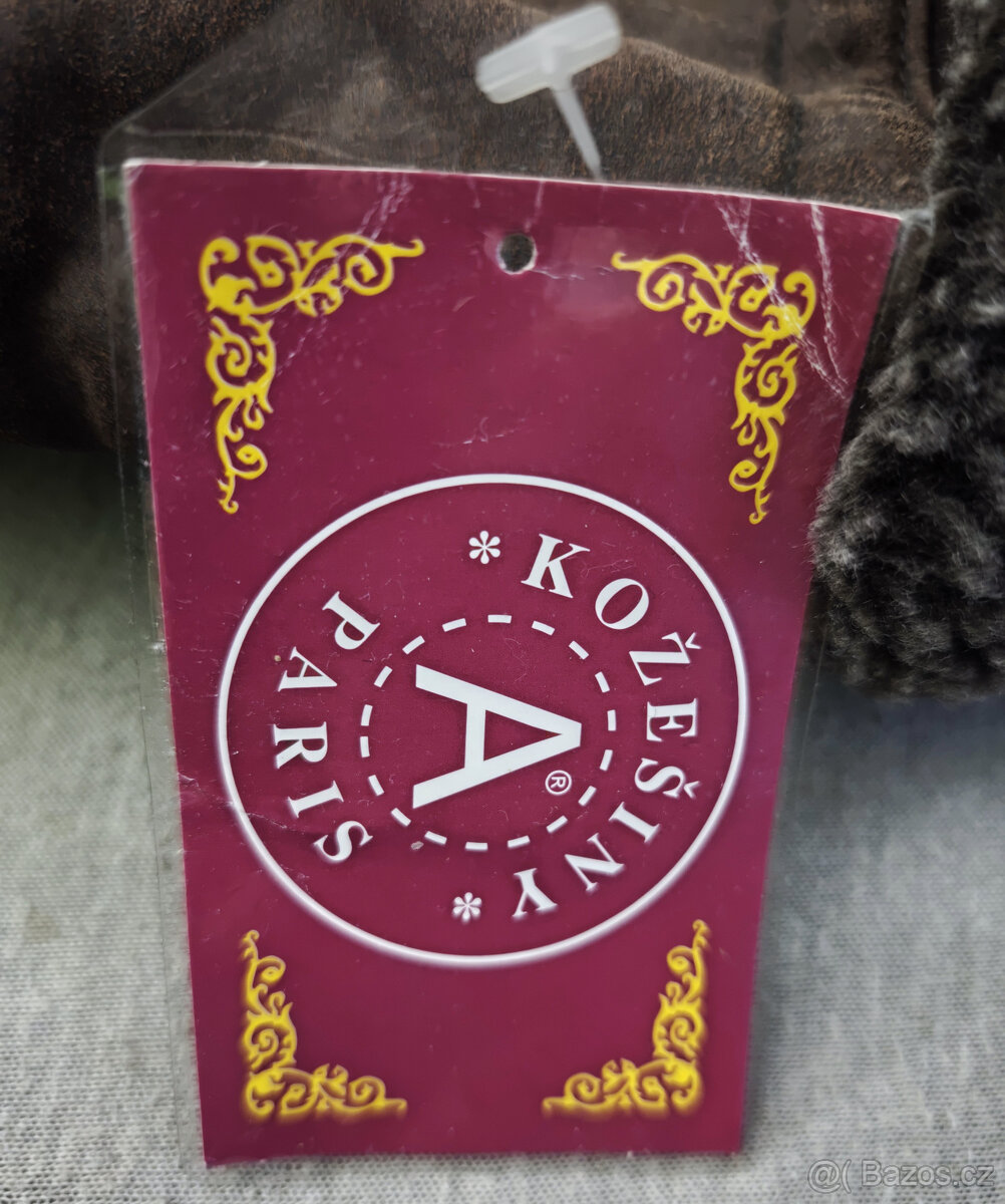 KOŽENÁ BUNDA S KOŽÍŠKEM - PILOTKA, NOVÁ S VISAČKOU - 6