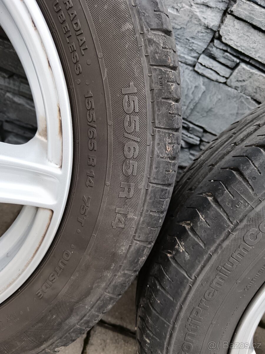 Alu kola Citroen C1-Peugot-107-Toyota Aygo + pneu 155/65 R14 - 6