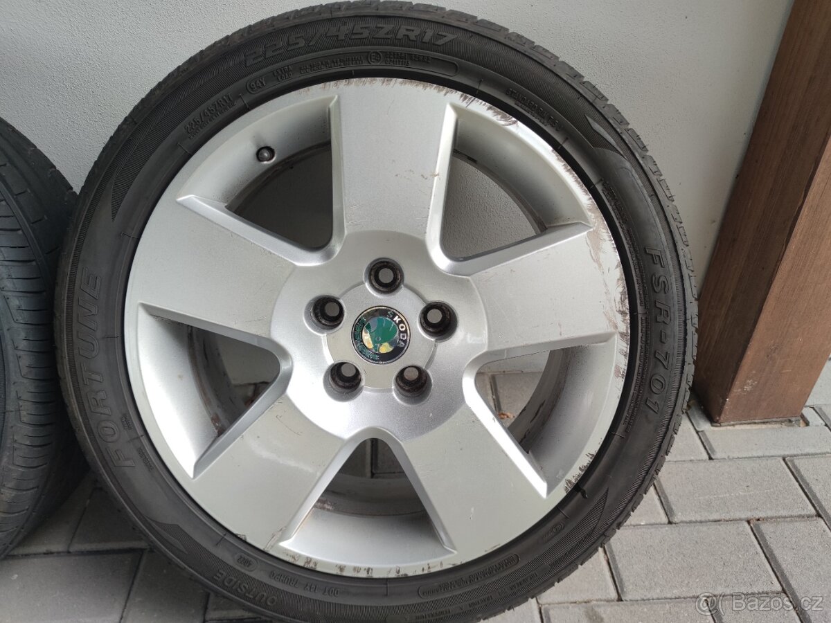 alu disky včetně letních pneumatik - 6