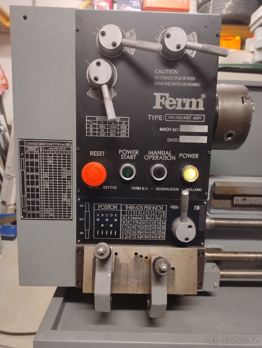 Soustruh FERM FM760/300T - 400V - 6