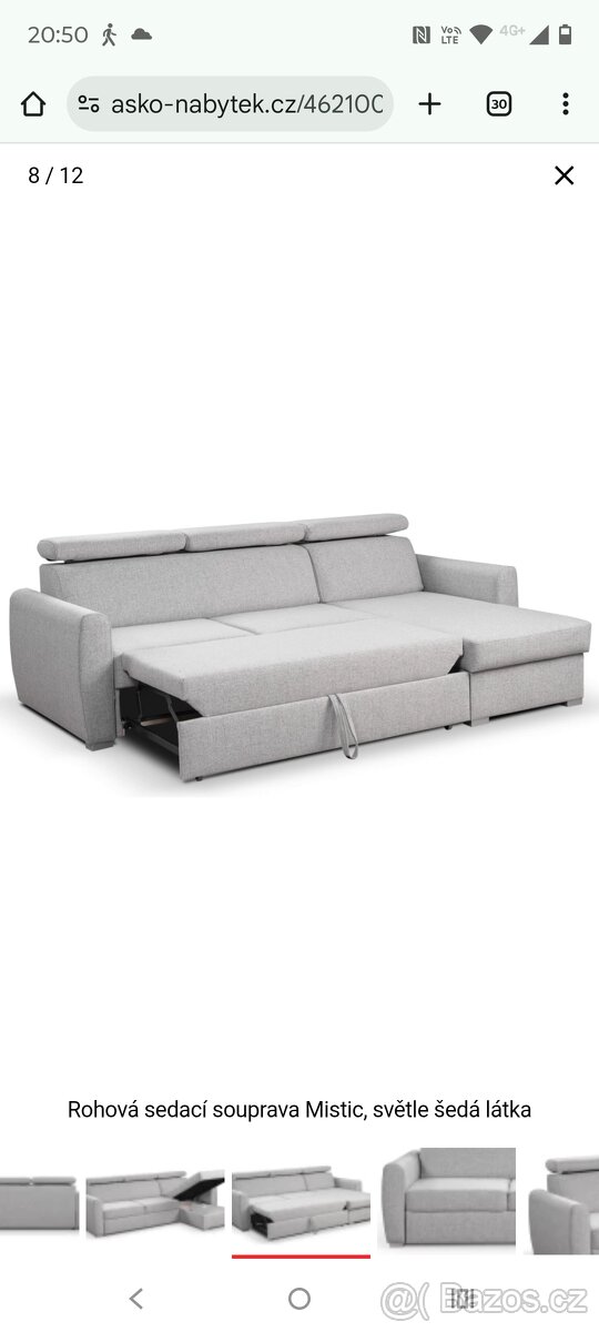 Rohová rozkládací sedací souprava - 6