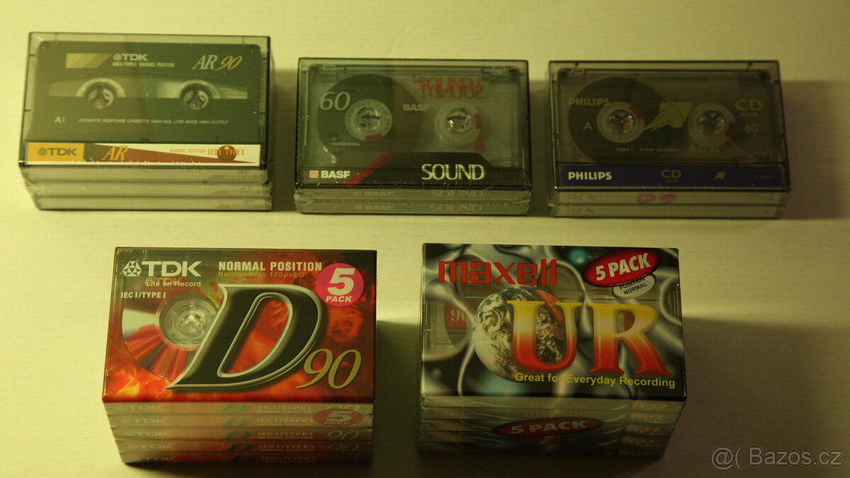 Audiokazety značek TDK, Basf, Philips, Sony, Raks - 6