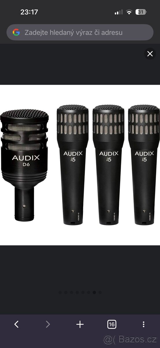Audix DP4 sada mikrofonů pro bicí - 6