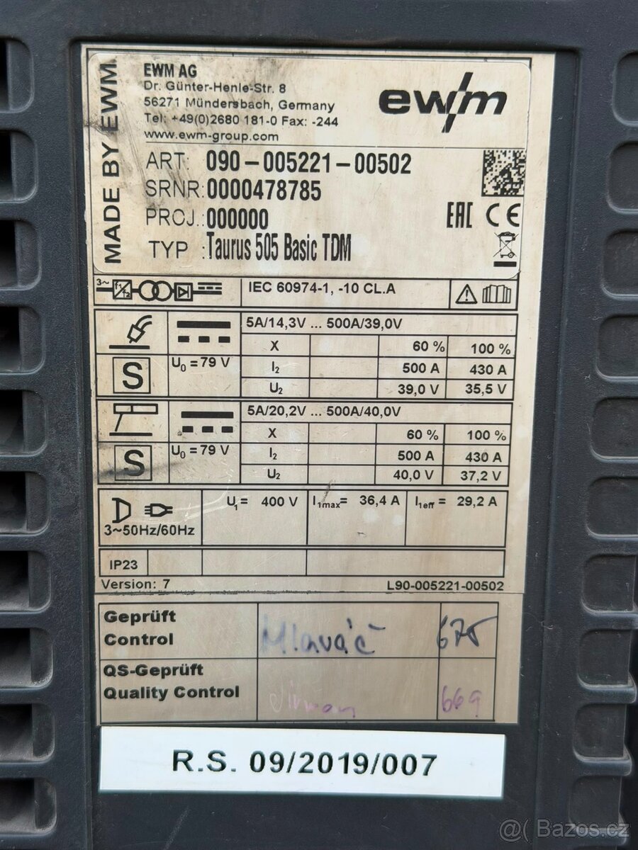 EWM Taurus 505 Basic – MIG/MAG 500 A, vodní chlazení - 6