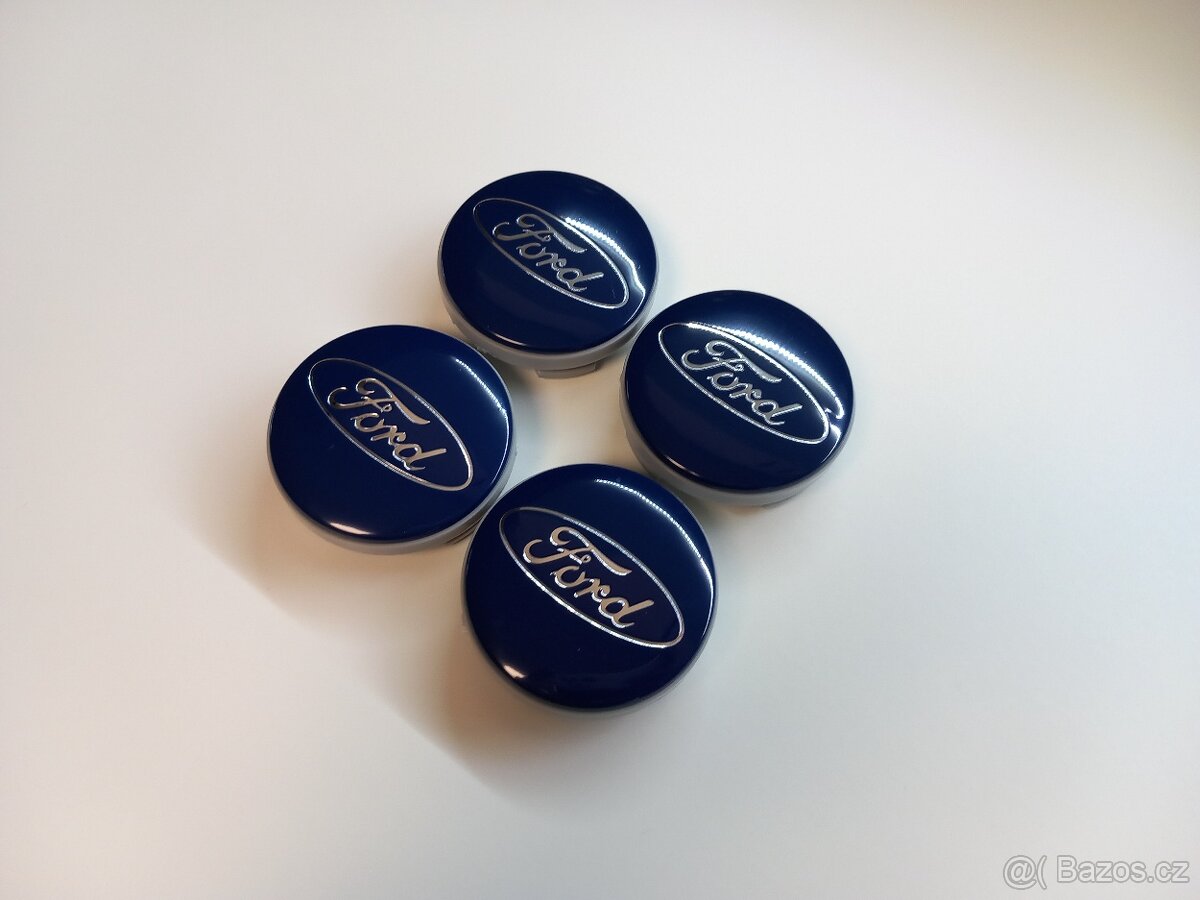 Středové krytky Ford, 54x52mm Modré logo - 6