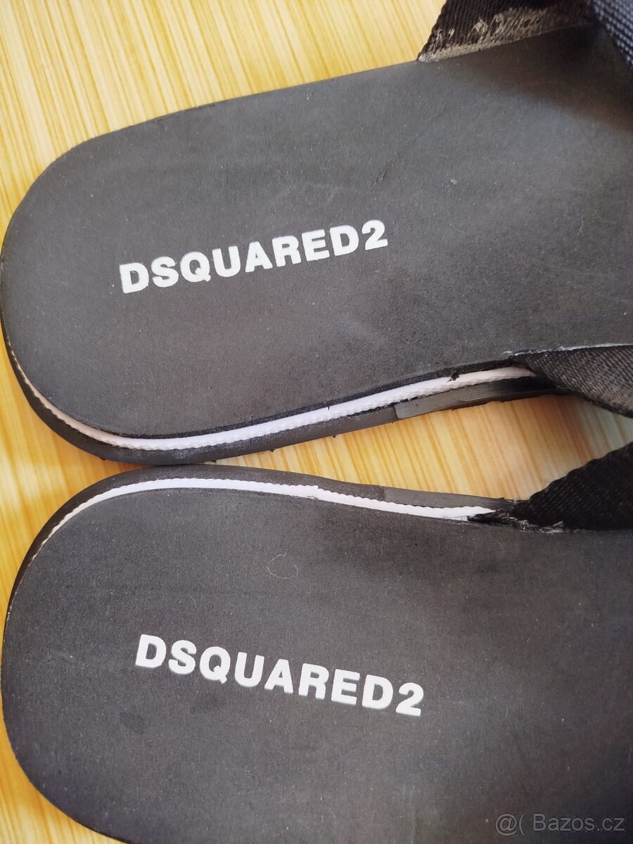 Pánské černé pantofle,zn.DSQUARED2, velikost 45 - 6
