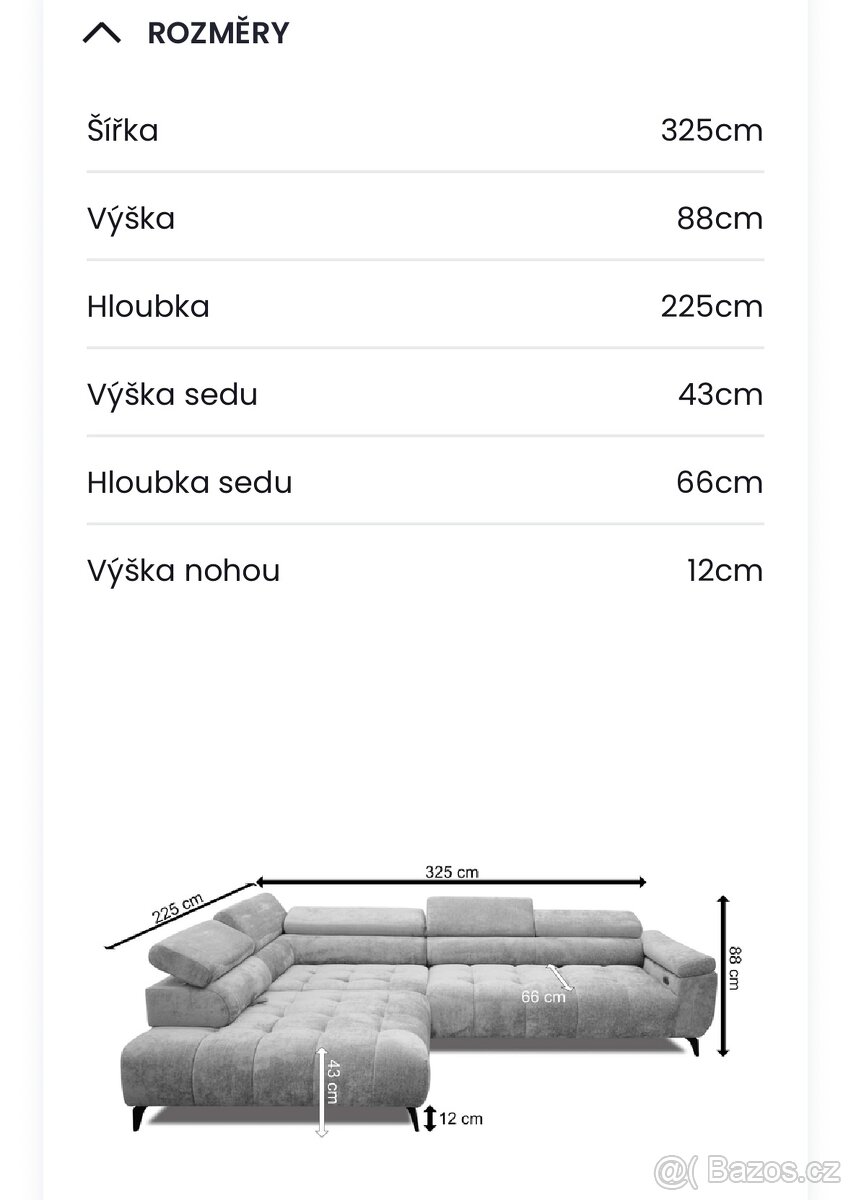 Velká rohová sedačka - levý roh - 6