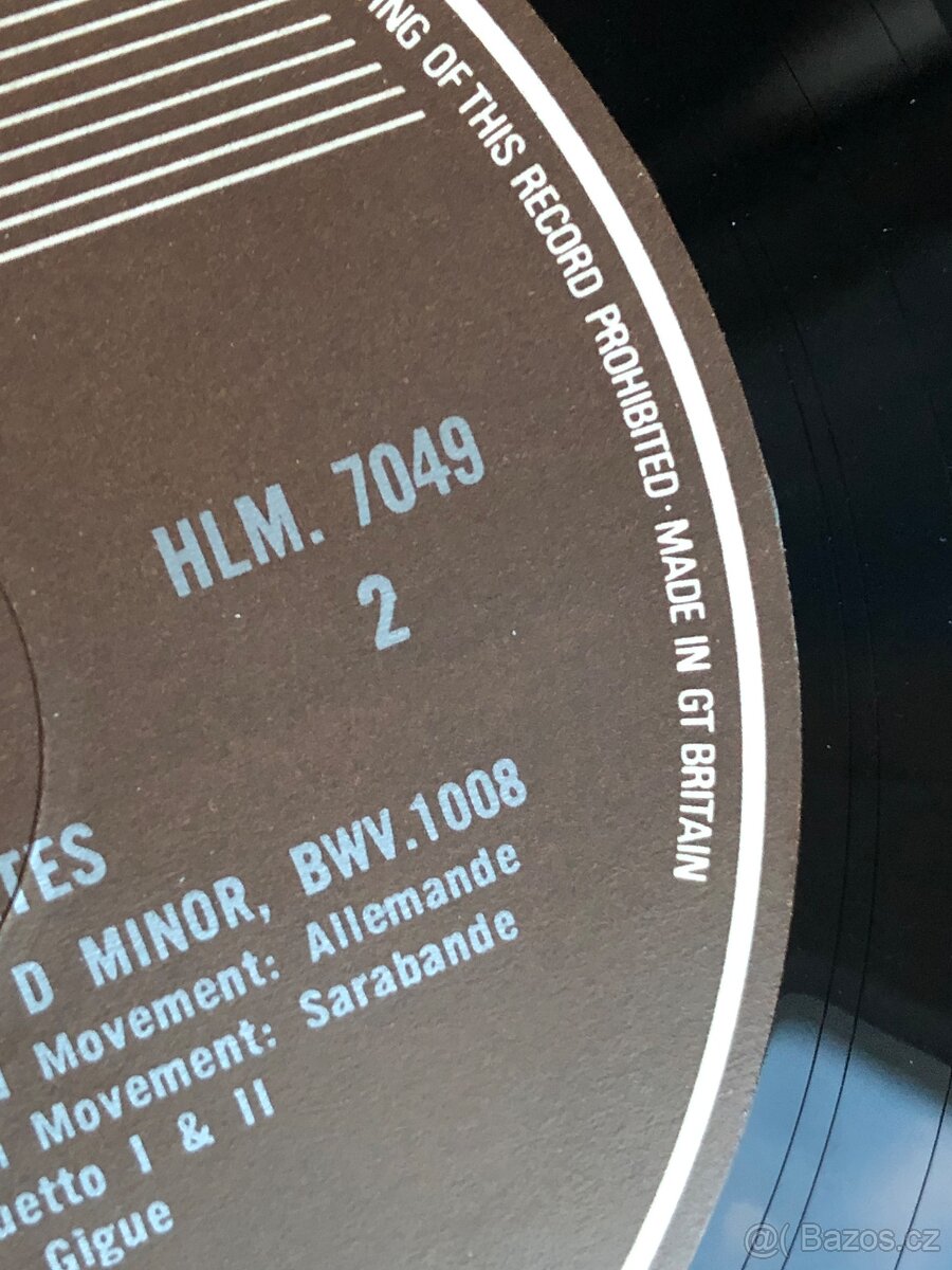 PABLO CASALS J.S BACH THE SIX CELLO SUITES - SOLO - 3 x LP - 6