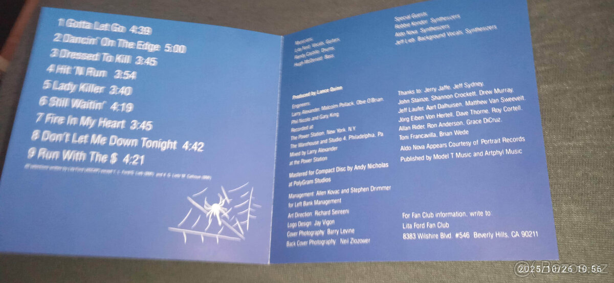 CD Lita Ford – Dancin' On The Edge 1984 - 6