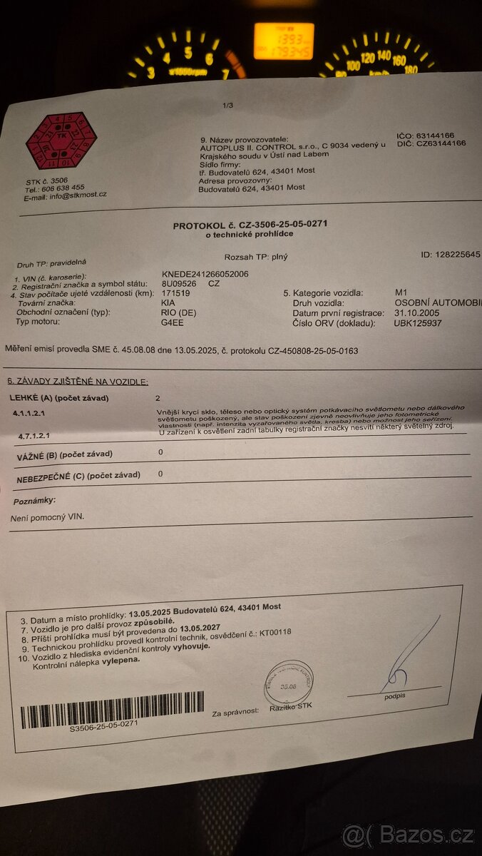 Kia Rio 1.4 71kw 2005 - 6