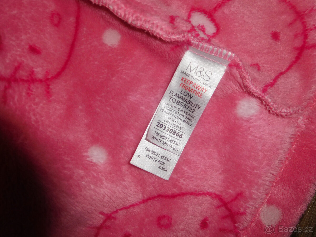 Nádherný župan Hello Kitty vel. 116, UV tričko 134/140 - 6