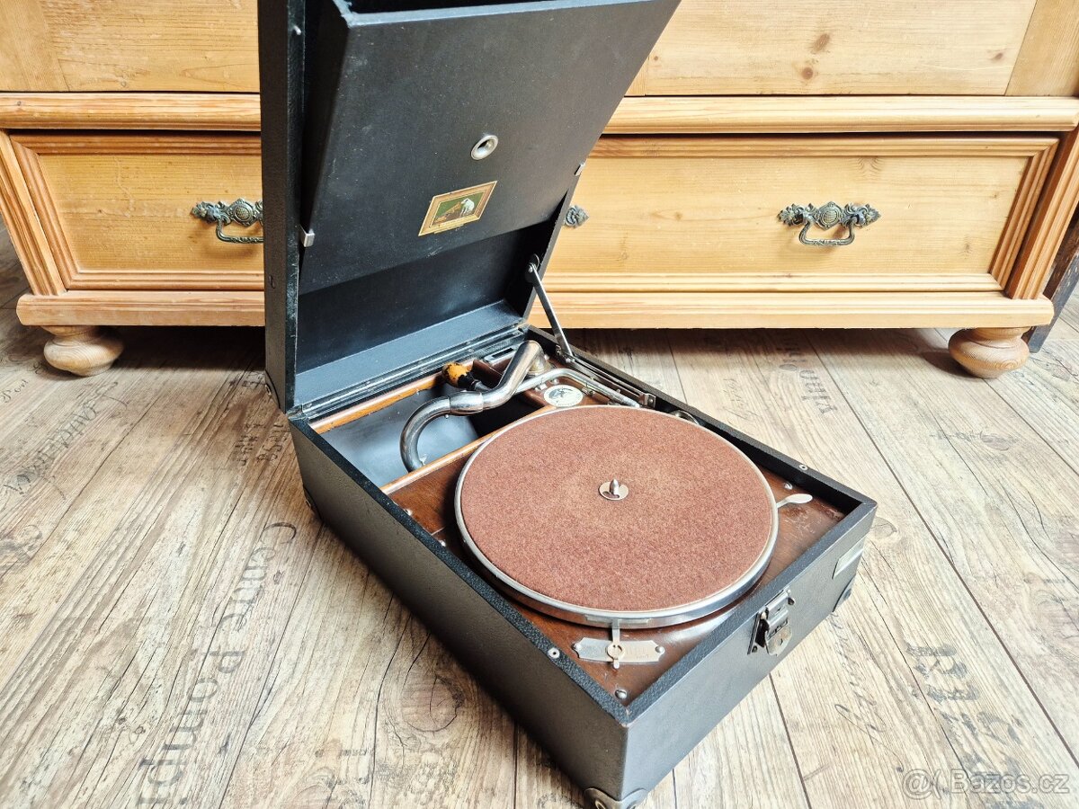 Starožitný gramofon His Master's Voice, model 101, 1925-27 - 6