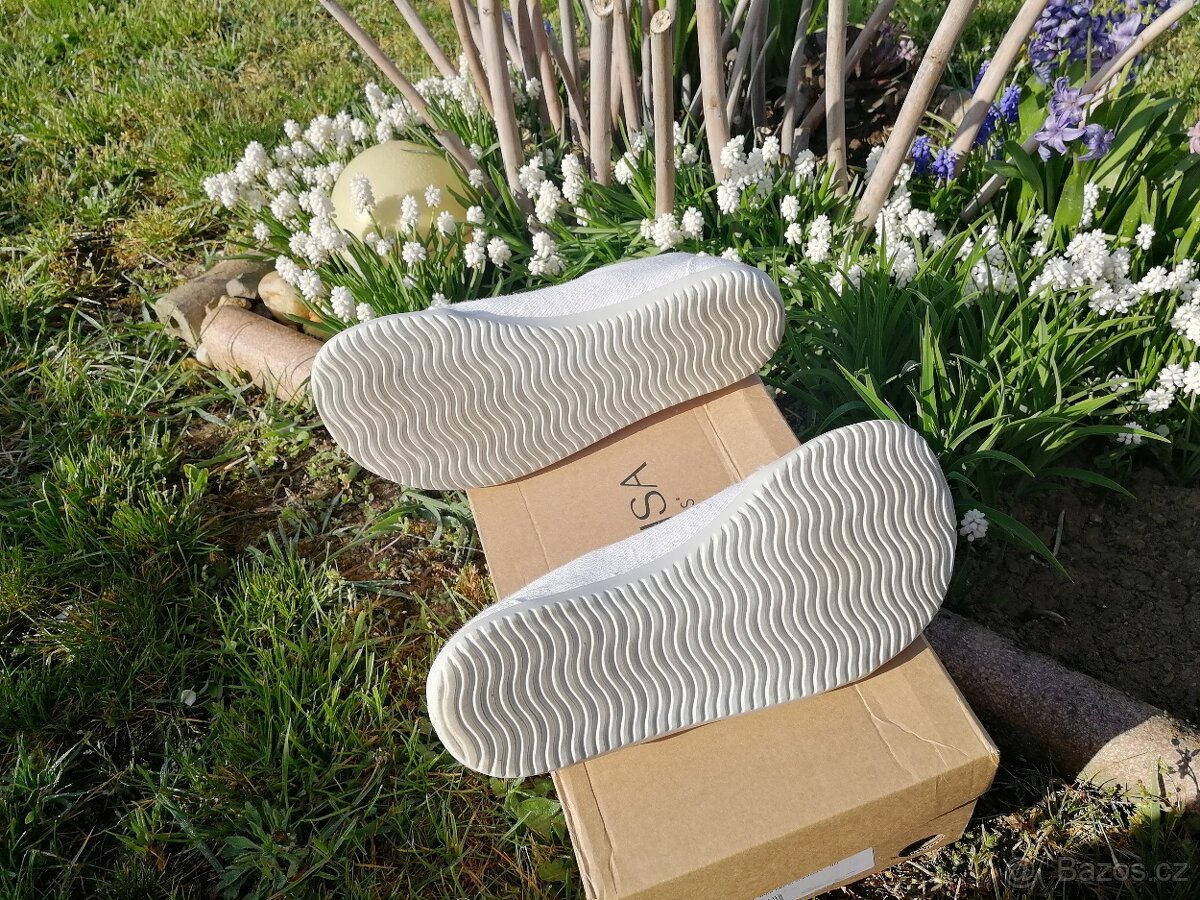 Ahinsa bílé tenisky - 6