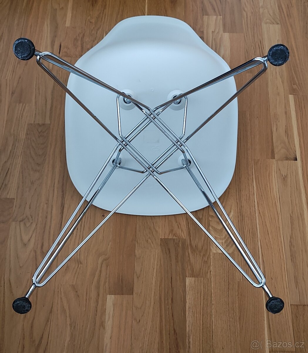 Sada 4x Vitra Eames Plastic Side Chair (DSR) – bílá, chrom - 6