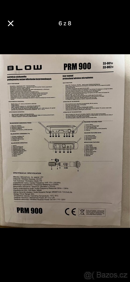 Bezdrátové mikrofony Blow - 6