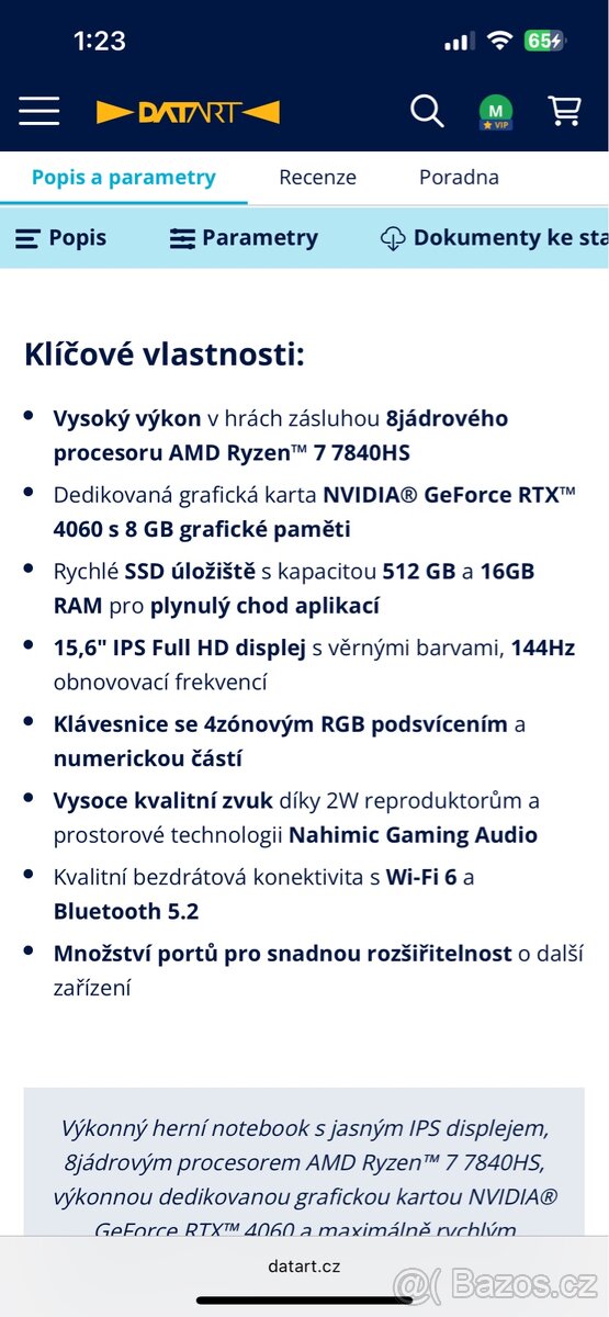 Herní notebook Lenovo - 6