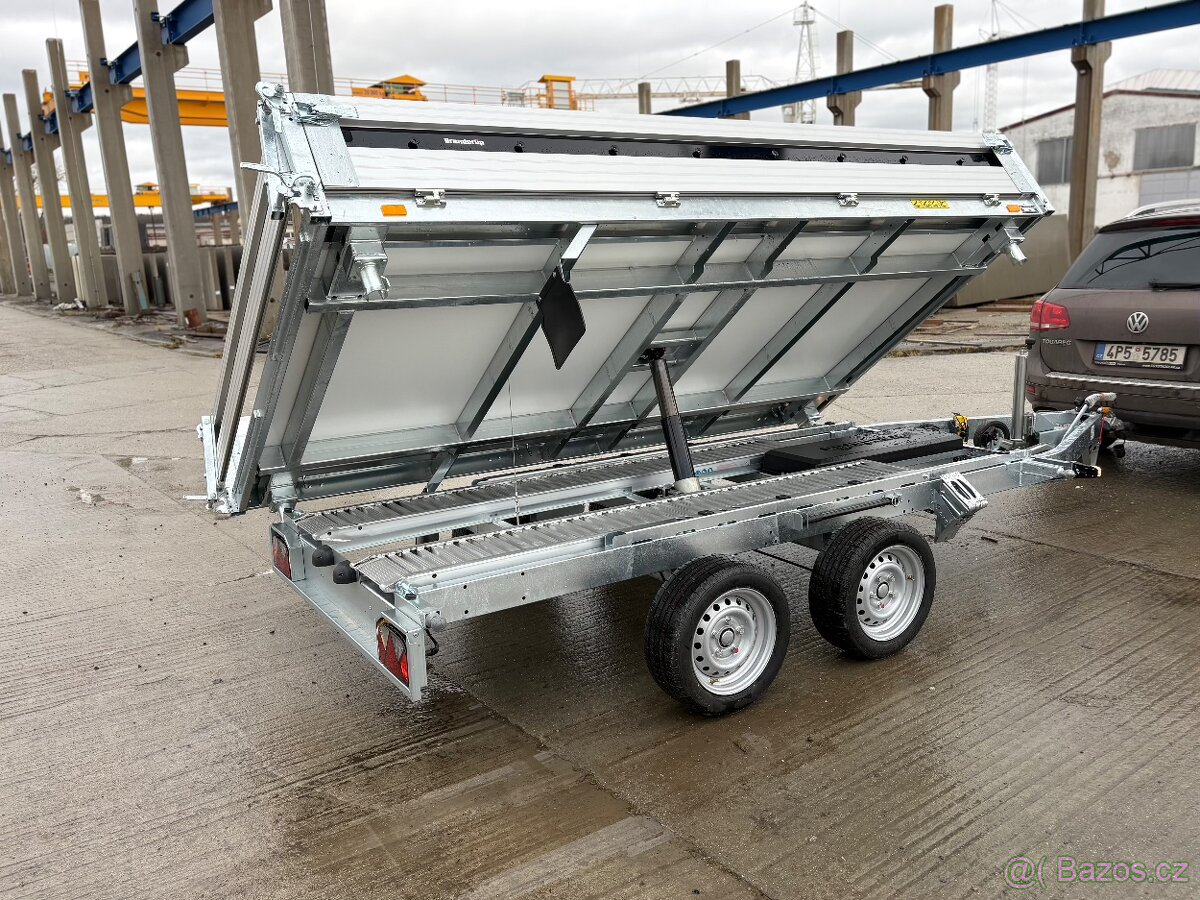 Přívěsný vozík - třístranný sklápěč, 3500kg, el. ovládání - 6
