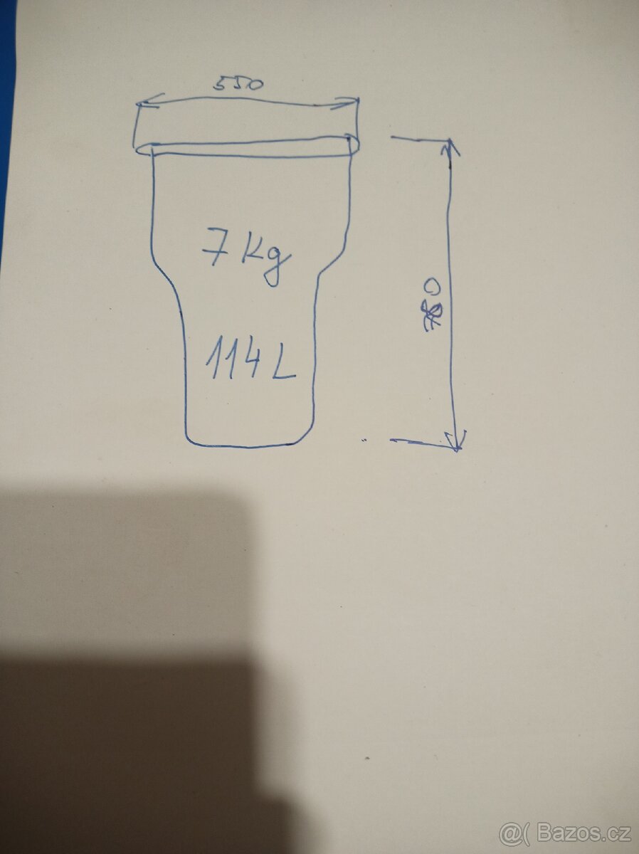 Plastové sudy/ bečky- 114 L s víkem a sponou. - 6