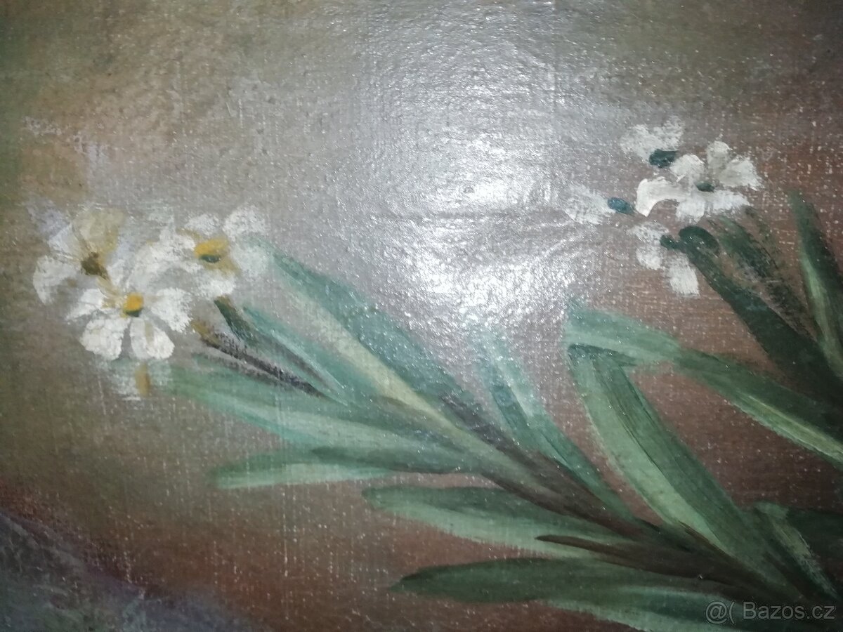 starý obraz žena s dítětem (Madona) - 6