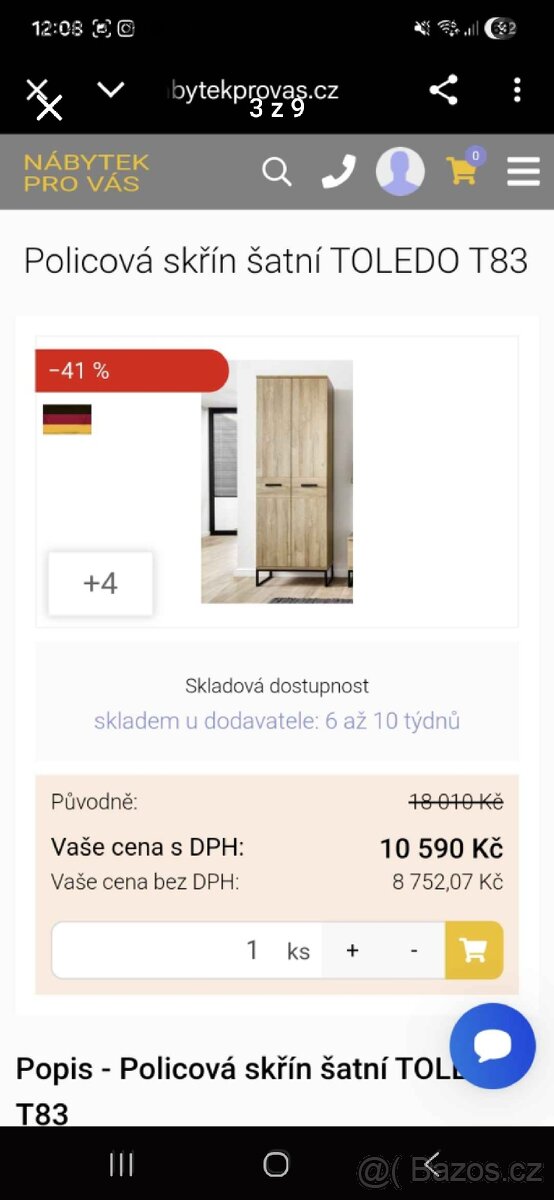 Předsíňová sestava, botník, věšák - 6