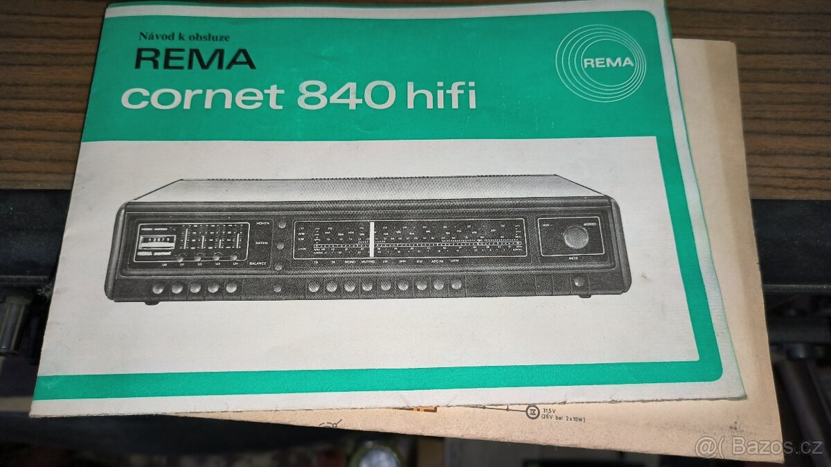 Rádio REMA Cornet 840 HiFi (retro) + návod - 6