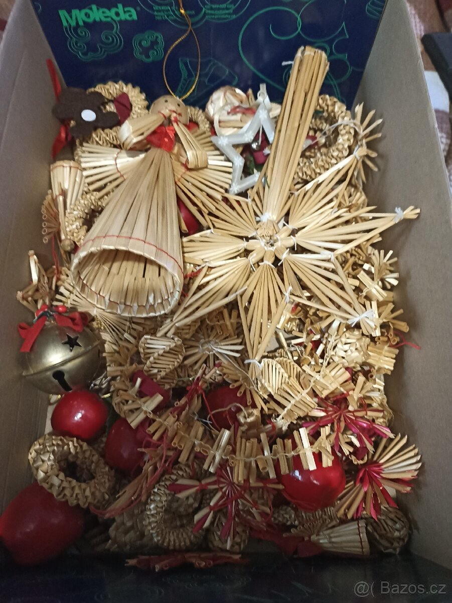 Slaměná dekorace sada - 6