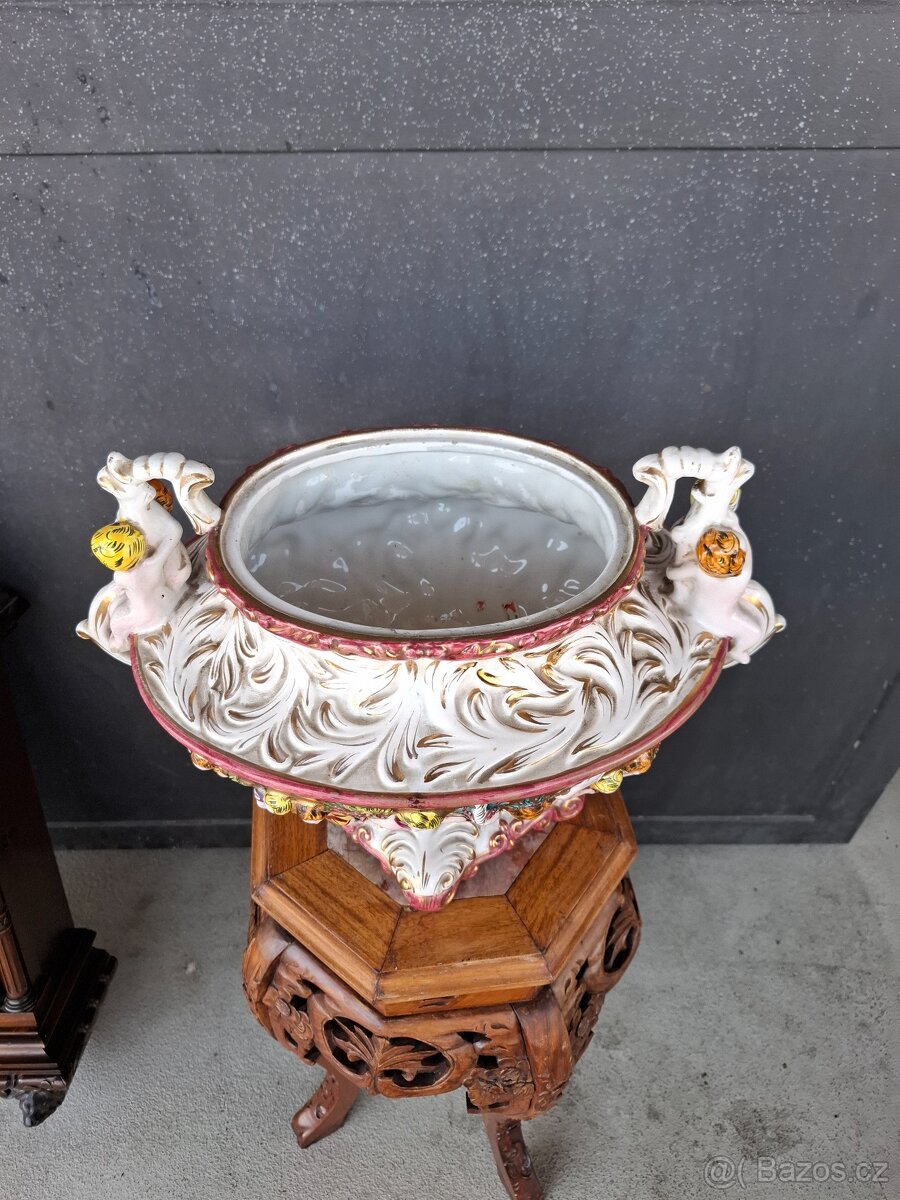 Starožitná porcelánová mísa CAPODIMONTE - 6