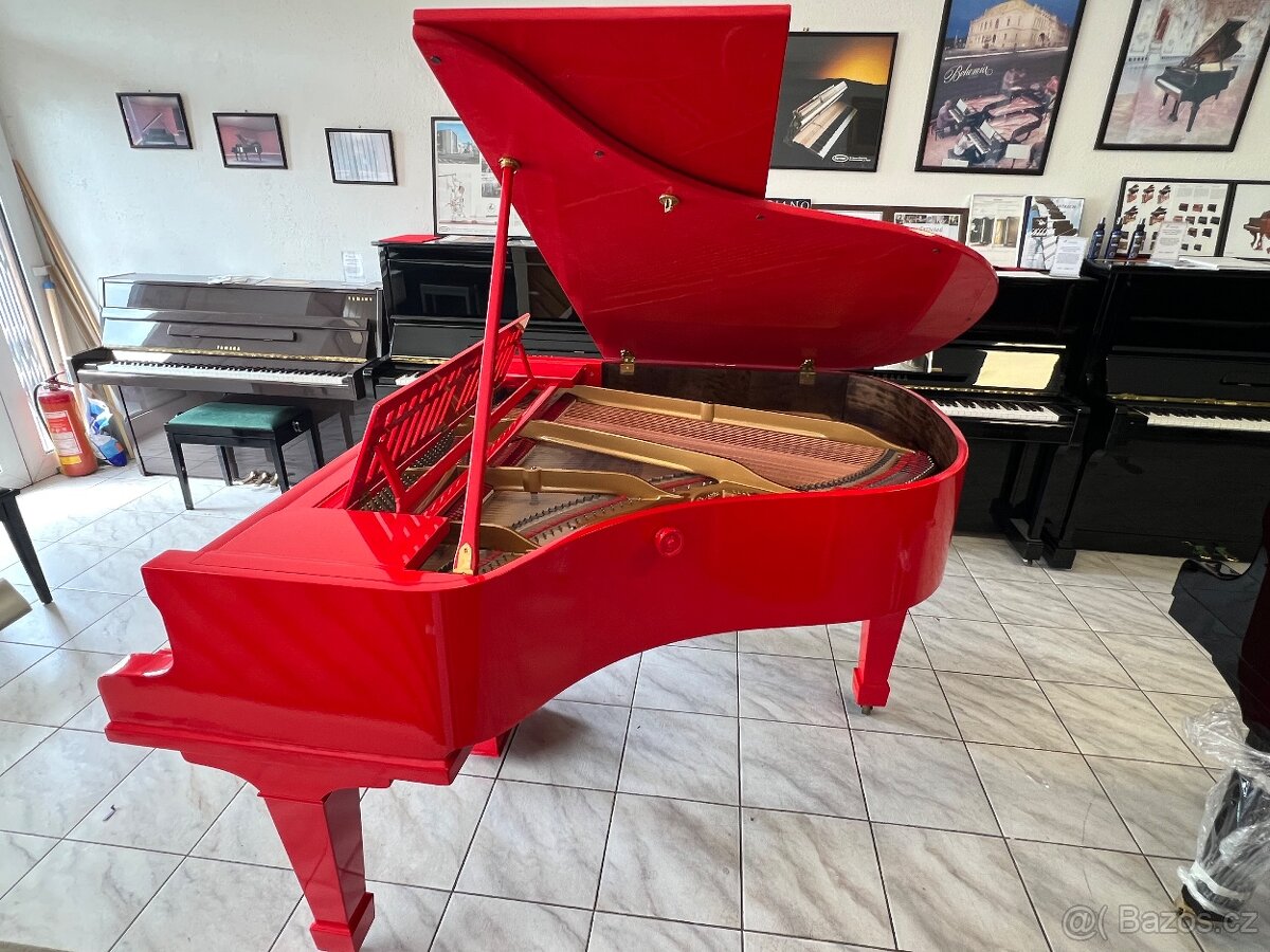 Červený klavír August Forster po opravě, REZERVACE - 6
